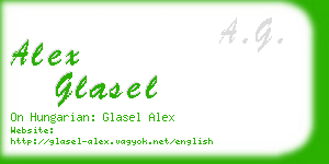 alex glasel business card